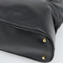 GUCCI Bamboo Hand Bag Leather 2way Black Gold 000 3780 0289 Auth 189634-16