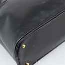 GUCCI Bamboo Hand Bag Leather 2way Black Gold 000 3780 0289 Auth 189634-17
