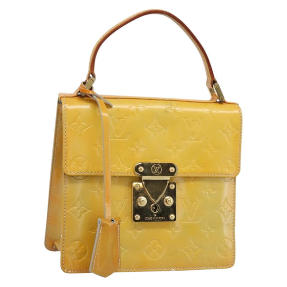 LOUIS VUITTON Monogram Vernis Spring street Hand Bag Gris M91029 LV Auth 189637