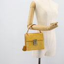 LOUIS VUITTON Monogram Vernis Spring street Hand Bag Gris M91029 LV Auth 189637-21