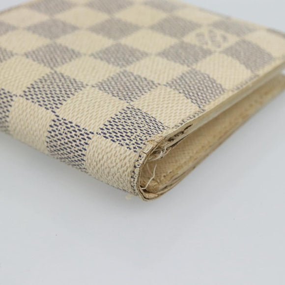 LOUIS VUITTON Damier Azur Porte Feuille Marco Bifold Wallet N60018 Auth 189638