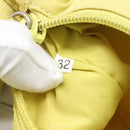PRADA Hand Pouch Nylon Yellow Silver Auth 189641-12