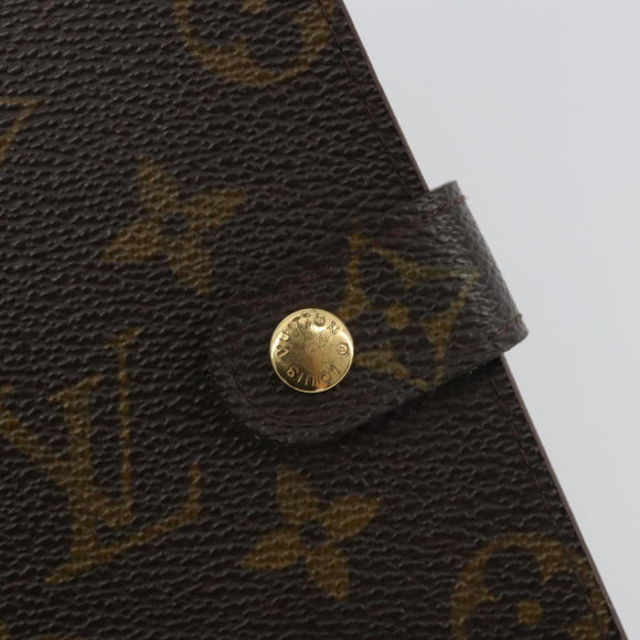 LOUIS VUITTON Monogram Agenda PM Day Planner Cover R20005 LV Auth 189642