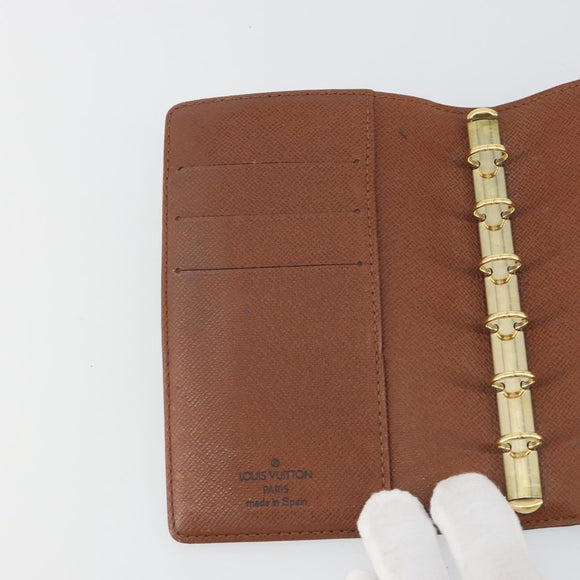 LOUIS VUITTON Monogram Agenda PM Day Planner Cover R20005 LV Auth 189642