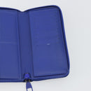 LOUIS VUITTON Taurillon Clemence Monogram Zippy Wallet Blue M80791 Auth 189644-17