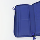 LOUIS VUITTON Taurillon Clemence Monogram Zippy Wallet Blue M80791 Auth 189644-18