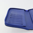 LOUIS VUITTON Taurillon Clemence Monogram Zippy Wallet Blue M80791 Auth 189644-19