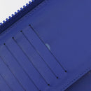 LOUIS VUITTON Taurillon Clemence Monogram Zippy Wallet Blue M80791 Auth 189644-10
