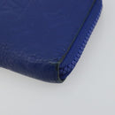 LOUIS VUITTON Taurillon Clemence Monogram Zippy Wallet Blue M80791 Auth 189644-7