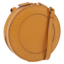 BVLGARI Shoulder Bag Leather Brown Gold Auth 189645A-1