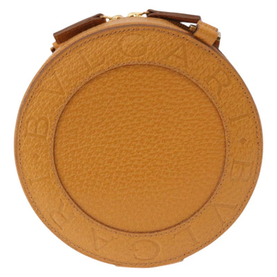 BVLGARI Shoulder Bag Leather Brown Gold Auth 189645A - 0