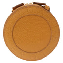 BVLGARI Shoulder Bag Leather Brown Gold Auth 189645A-2