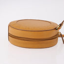 BVLGARI Shoulder Bag Leather Brown Gold Auth 189645A-3
