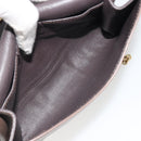 Salvatore Ferragamo Gancini Chain Shoulder Bag Leather Gray Gold Auth 189649-10
