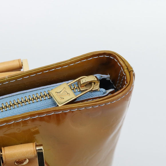 LOUIS VUITTON Monogram Vernis Houston Hand Bag Baby Blue M91005 LV Auth 189650