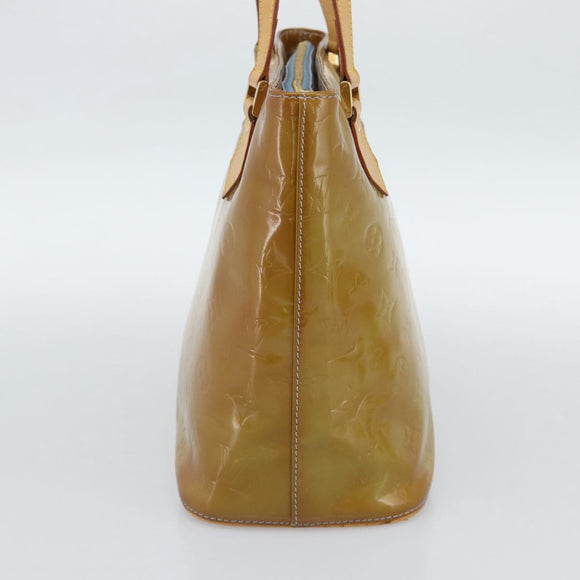 LOUIS VUITTON Monogram Vernis Houston Hand Bag Baby Blue M91005 LV Auth 189650