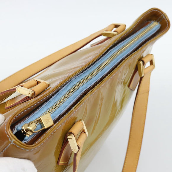 LOUIS VUITTON Monogram Vernis Houston Hand Bag Baby Blue M91005 LV Auth 189650