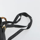 GUCCI Bamboo Backpack Suede Black Gold 003 1705 0030 Auth 189651-9