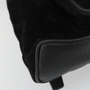 GUCCI Bamboo Backpack Suede Black Gold 003 1705 0030 Auth 189651-16