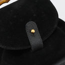 GUCCI Bamboo Backpack Suede Black Gold 003 1705 0030 Auth 189651-16