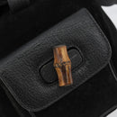 GUCCI Bamboo Backpack Suede Black Gold 003 1705 0030 Auth 189651-20