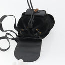 GUCCI Bamboo Backpack Suede Black Gold 003 1705 0030 Auth 189651-21