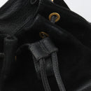 GUCCI Bamboo Backpack Suede Black Gold 003 1705 0030 Auth 189651-10