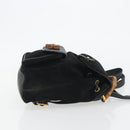 GUCCI Bamboo Backpack Suede Black Gold 003 1705 0030 Auth 189651-3