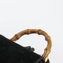 GUCCI Bamboo Backpack Suede Black Gold 003 1705 0030 Auth 189651-14