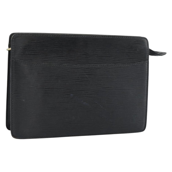 LOUIS VUITTON Epi Pochette Homme Clutch Bag Black M52522 LV Auth 189653