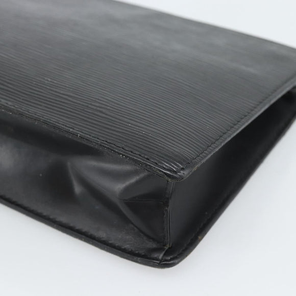 LOUIS VUITTON Epi Pochette Homme Clutch Bag Black M52522 LV Auth 189653