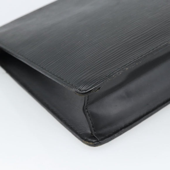 LOUIS VUITTON Epi Pochette Homme Clutch Bag Black M52522 LV Auth 189653