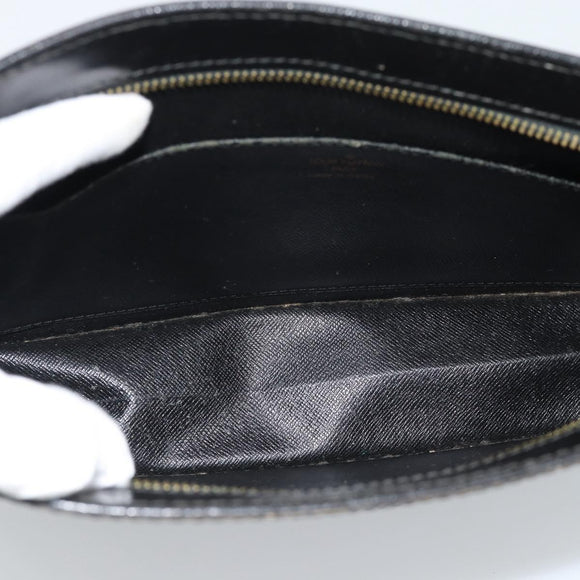 LOUIS VUITTON Epi Pochette Homme Clutch Bag Black M52522 LV Auth 189653