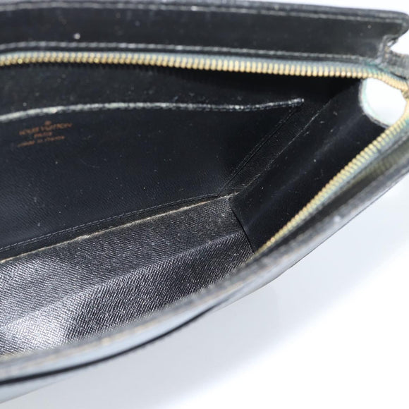 LOUIS VUITTON Epi Pochette Homme Clutch Bag Black M52522 LV Auth 189653