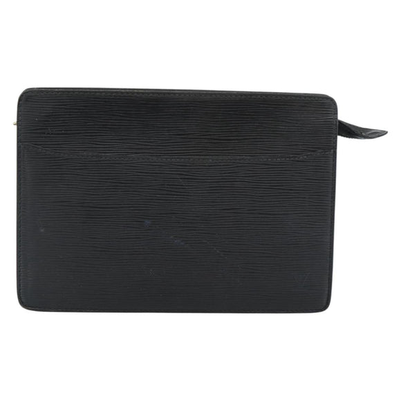LOUIS VUITTON Epi Pochette Homme Clutch Bag Black M52522 LV Auth 189653