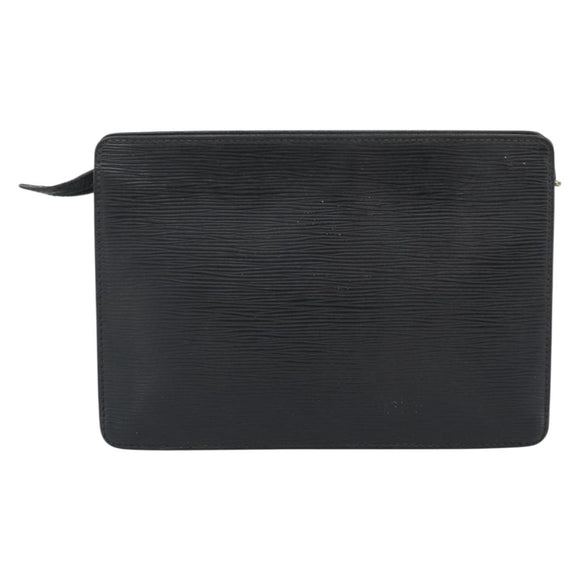 LOUIS VUITTON Epi Pochette Homme Clutch Bag Black M52522 LV Auth 189653