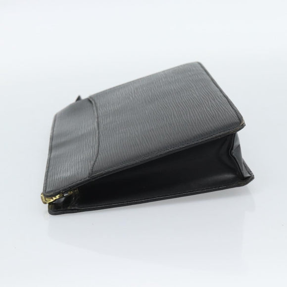 LOUIS VUITTON Epi Pochette Homme Clutch Bag Black M52522 LV Auth 189653