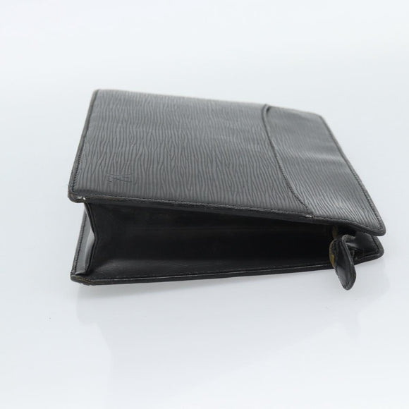 LOUIS VUITTON Epi Pochette Homme Clutch Bag Black M52522 LV Auth 189653