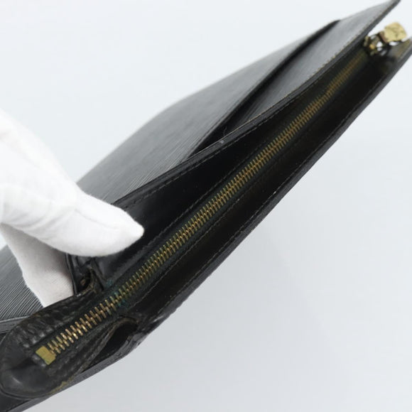 LOUIS VUITTON Epi Pochette Homme Clutch Bag Black M52522 LV Auth 189653