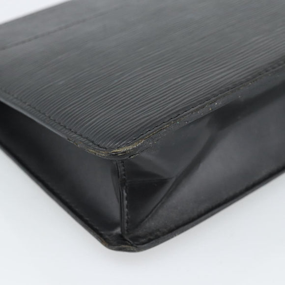 LOUIS VUITTON Epi Pochette Homme Clutch Bag Black M52522 LV Auth 189653