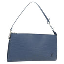 LOUIS VUITTON Epi Pochette Accessoires Pouch Blue M52945 LV Auth 189654V-1