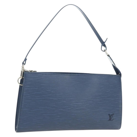 LOUIS VUITTON Epi Pochette Accessoires Pouch Blue M52945 LV Auth 189654V