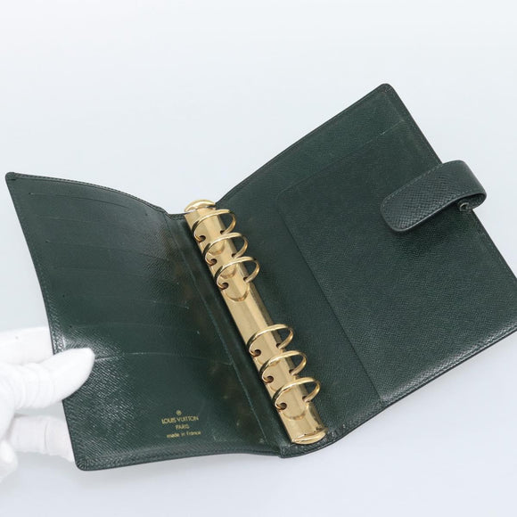 LOUIS VUITTON Taiga Agenda MM Day Planner Cover Epicea R20403 LV Auth 189655