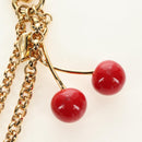 LOUIS VUITTON LVxTM Bag Chain Cherry Bag Charm metal Gold M02598 Auth 189656SAM-9