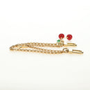 LOUIS VUITTON LVxTM Bag Chain Cherry Bag Charm metal Gold M02598 Auth 189656SAM-15