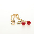 LOUIS VUITTON LVxTM Bag Chain Cherry Bag Charm metal Gold M02598 Auth 189656SAM-16