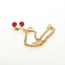 LOUIS VUITTON LVxTM Bag Chain Cherry Bag Charm metal Gold M02598 Auth 189656SAM-17