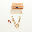 LOUIS VUITTON LVxTM Bag Chain Cherry Bag Charm metal Gold M02598 Auth 189656SAM-12