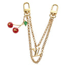 LOUIS VUITTON LVxTM Bag Chain Cherry Bag Charm metal Gold M02598 Auth 189656SAM-13