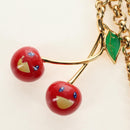 LOUIS VUITTON LVxTM Bag Chain Cherry Bag Charm metal Gold M02598 Auth 189656SAM-3